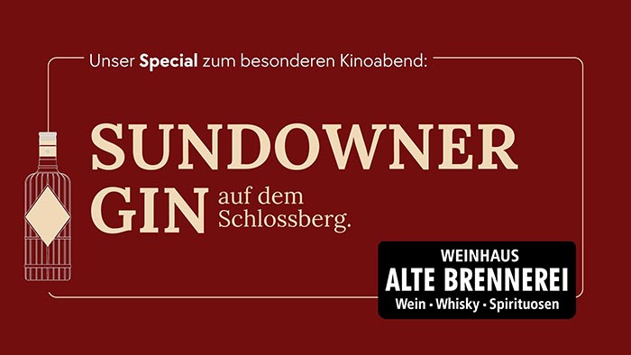 Unser Special zum besonderen Kinoabend: SUNDOWNER GIN auf dem Schlossberg