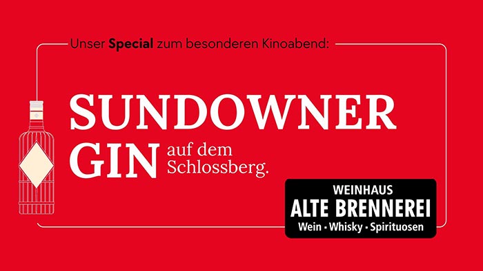 Unser Special zum besonderen Kinoabend: SUNDOWNER GIN auf dem Schlossberg